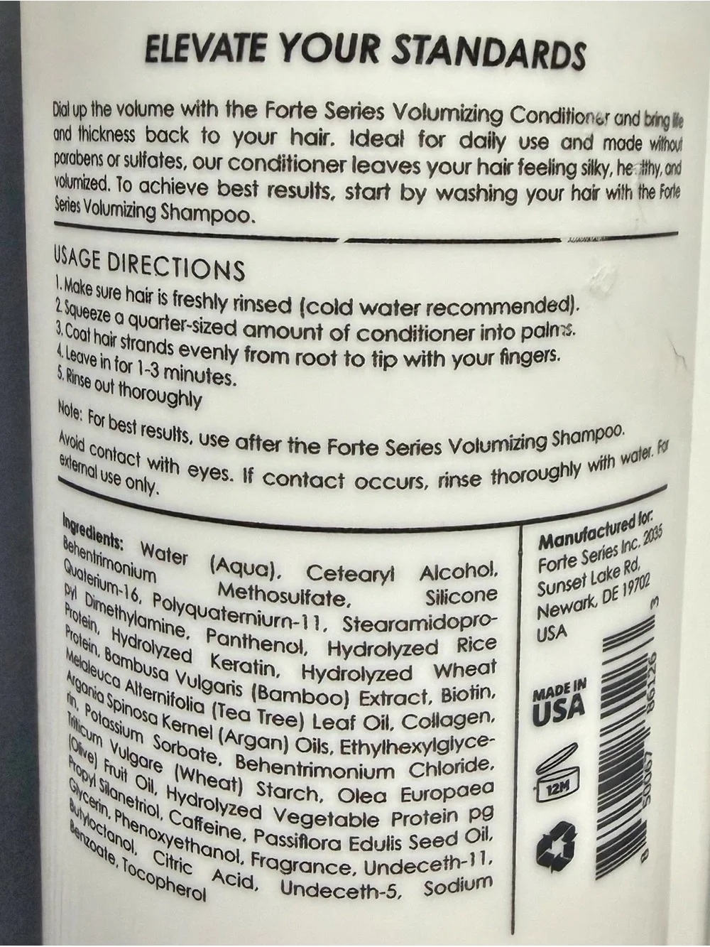 FORTE Series Volumizing Shampoo & Conditioner, 8.5 fl oz each ~ New